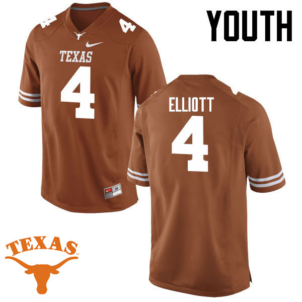 Youth #4 DeShon Elliott Texas Longhorns College Football Jerseys-Tex Orange